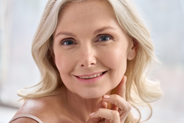 mature woman with beautiful skin